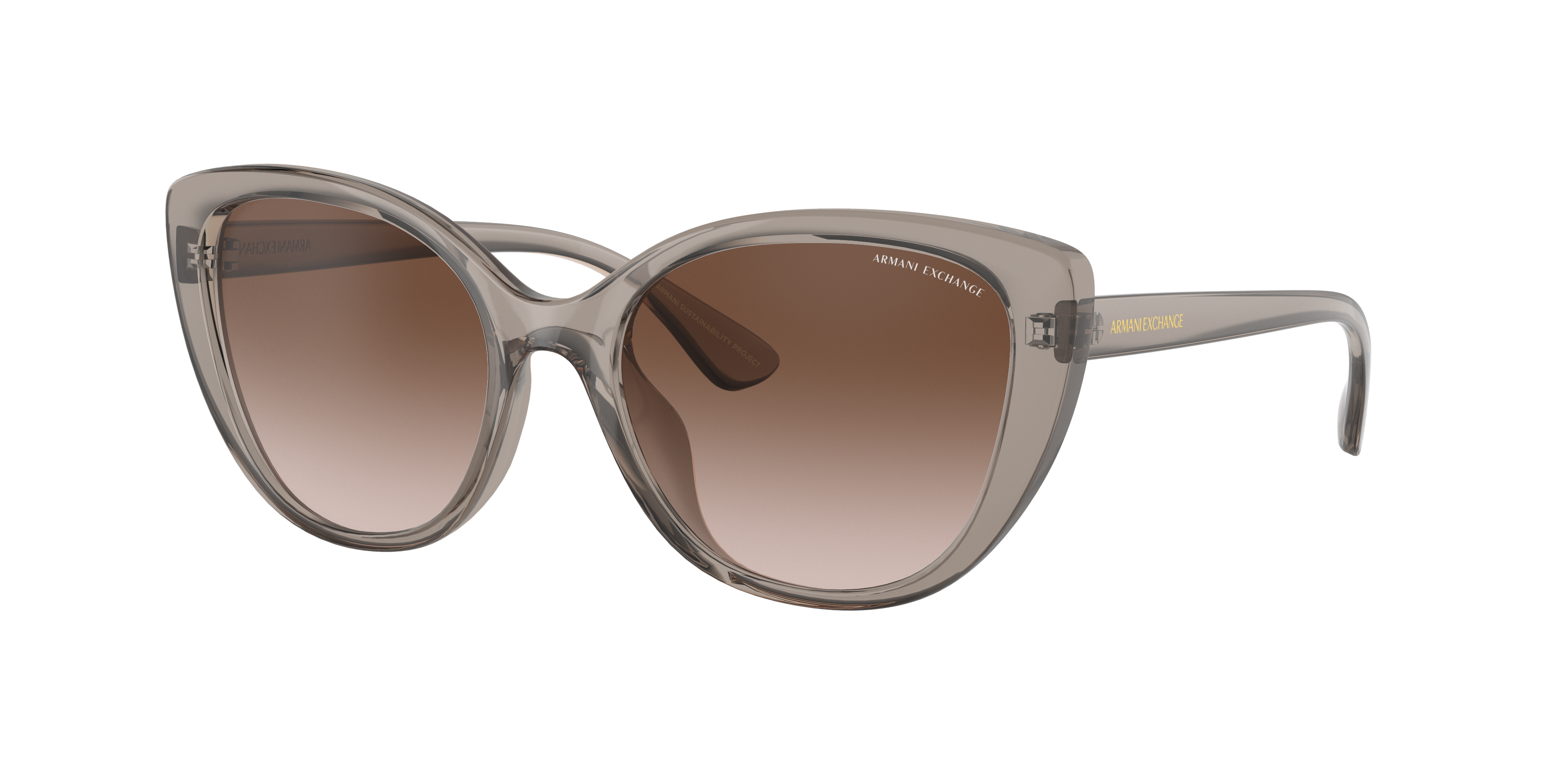 Armani Exchange Woman Sunglass AX4111SU -  Frame color: Transparent Tundra, Lens color: Gradient Brown