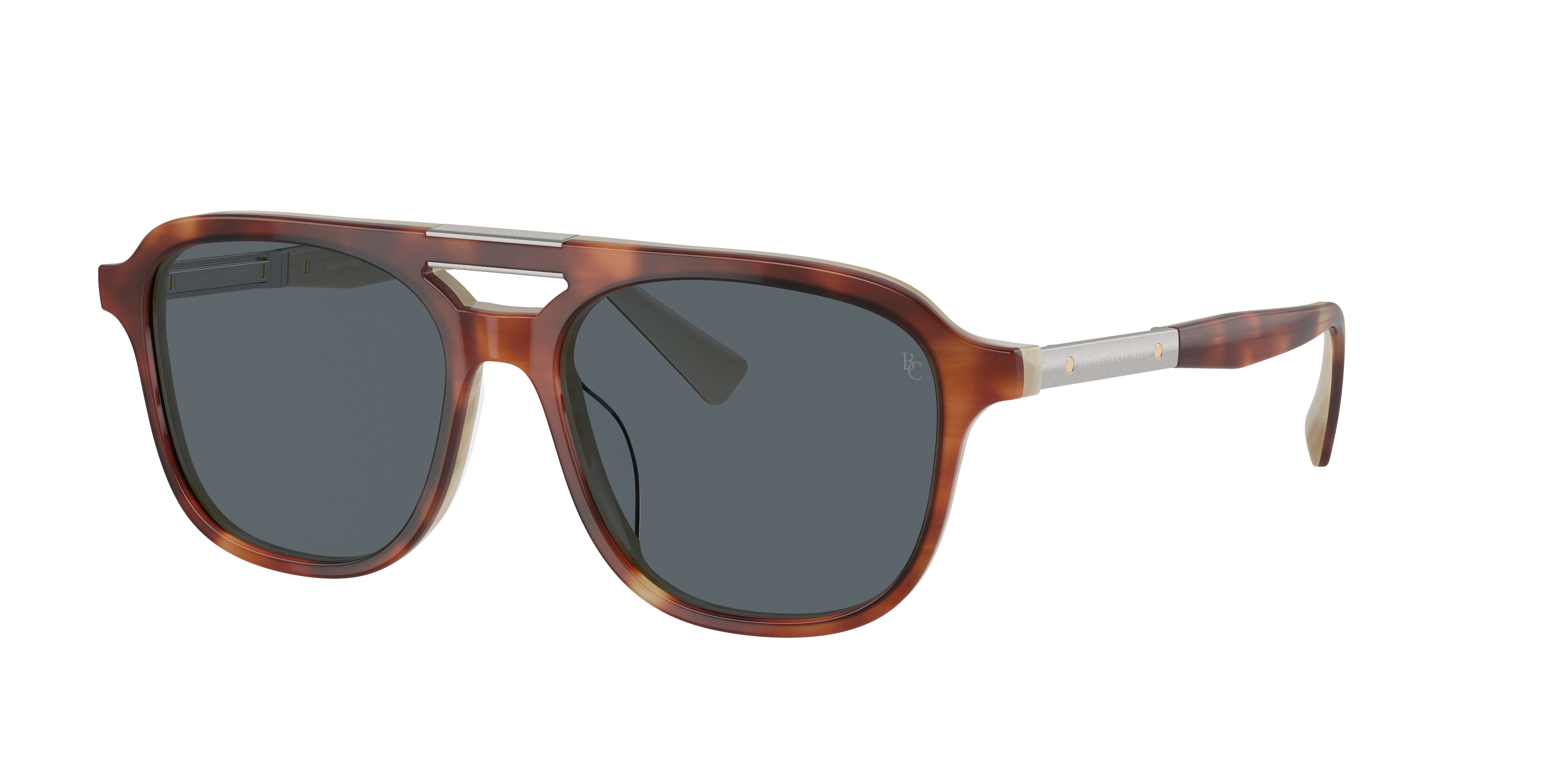 Brunello Cucinelli Man Sunglass BC4001S -  Frame color: Havana, Lens color: Carta Da Zucchero