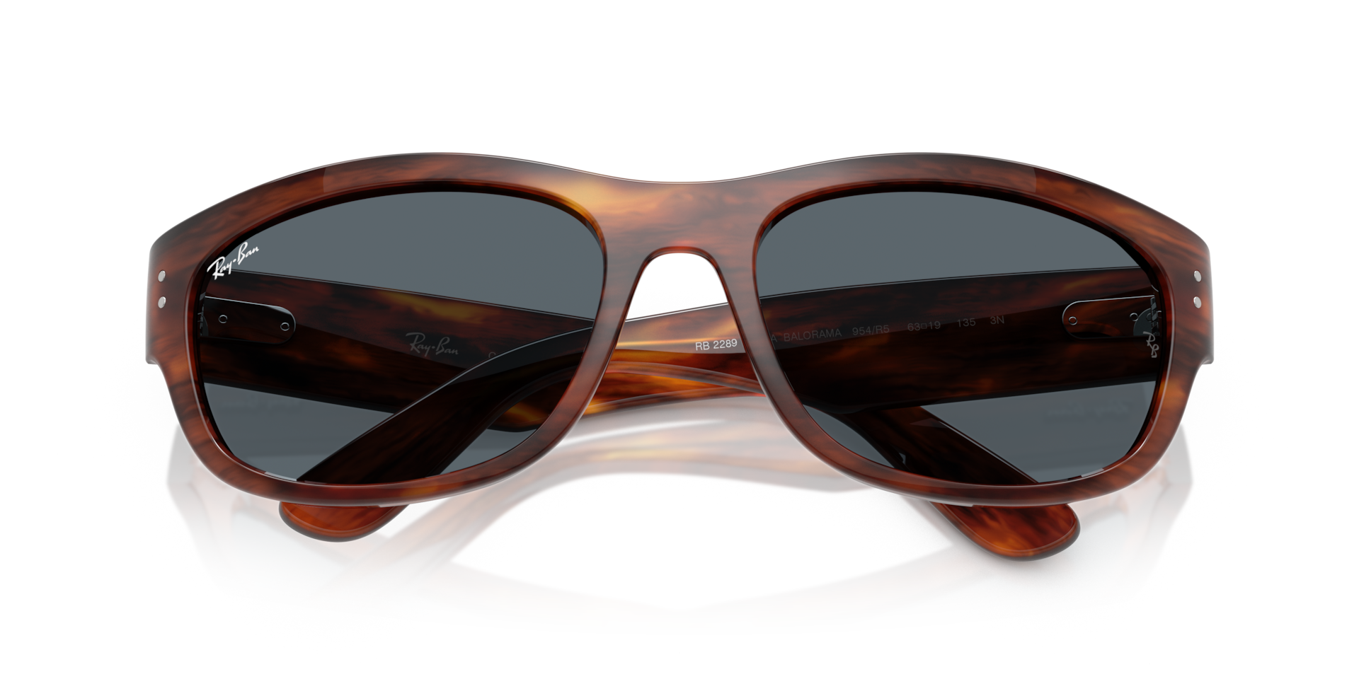 Ray-Ban Mega Balorama XL (63 - 19) with Blue lenses and Brown