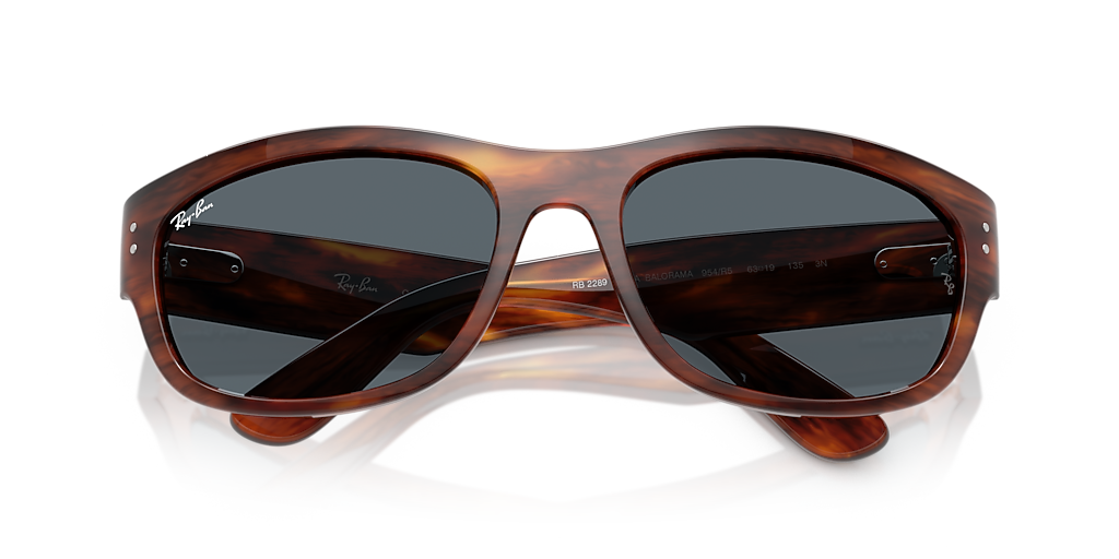 Ray-Ban Mega Balorama XL (63 - 19) with Blue lenses and Brown