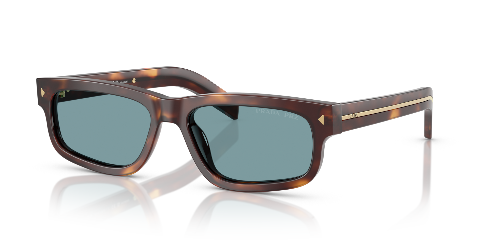 Prada PR B11SF L (57 - 15) with Green lenses and Tortoise frame