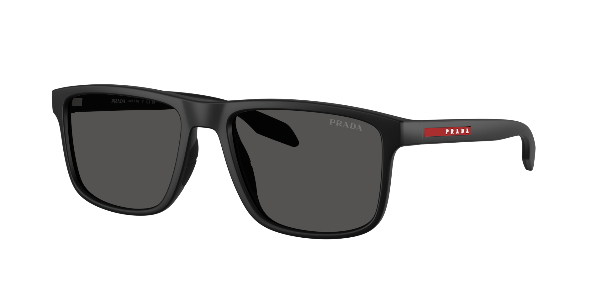 Prada Linea Rossa Grey Man Ps C01s 12P08z Sunglasses Injected Black Pillow Normal - Image 3