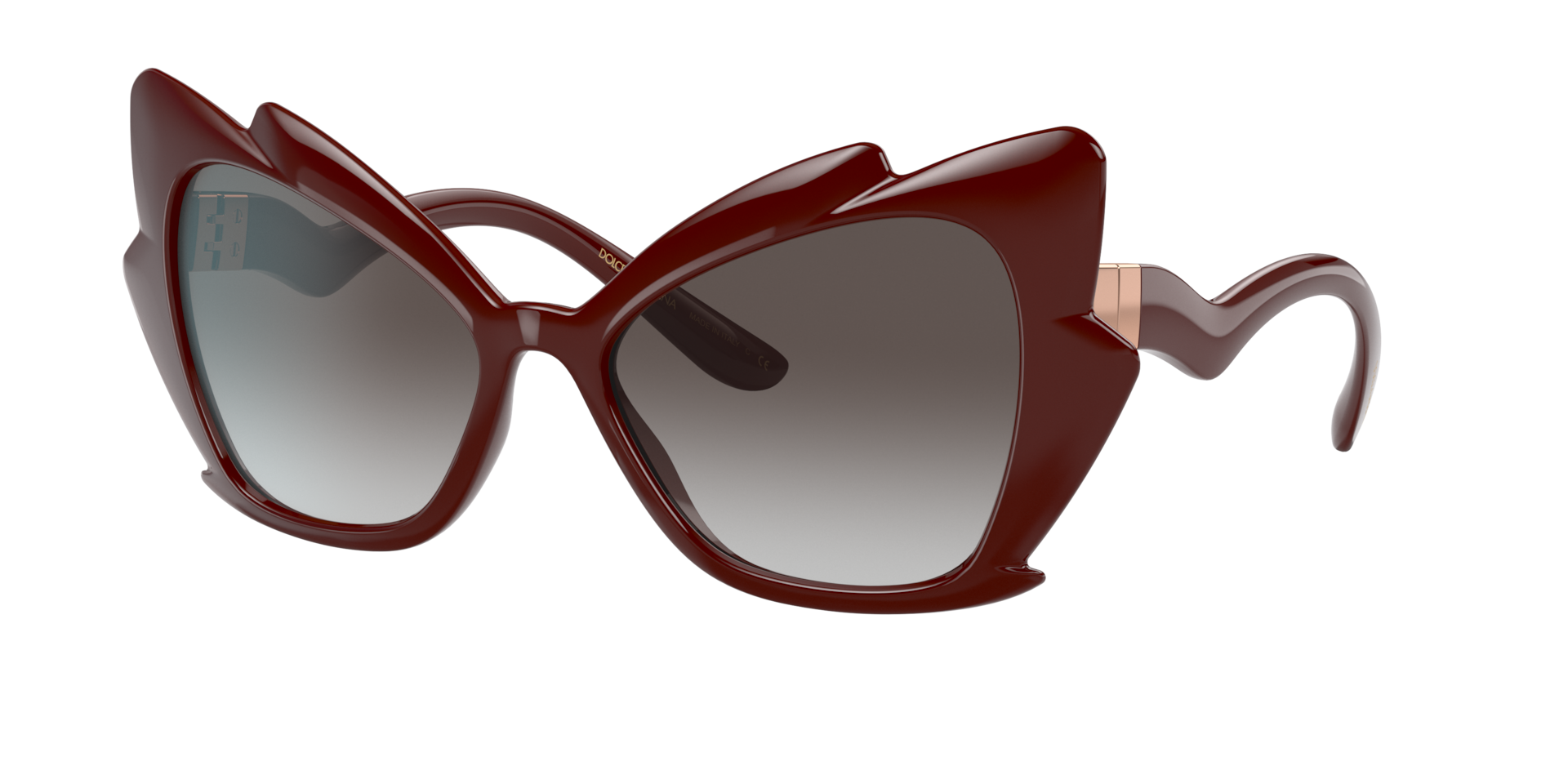 Dolce&Gabbana Frau Sunglass DG6166 - Rahmenfarbe: Bordeaux, Linsenfarbe: Hellgrau Verlauf Schwarz
