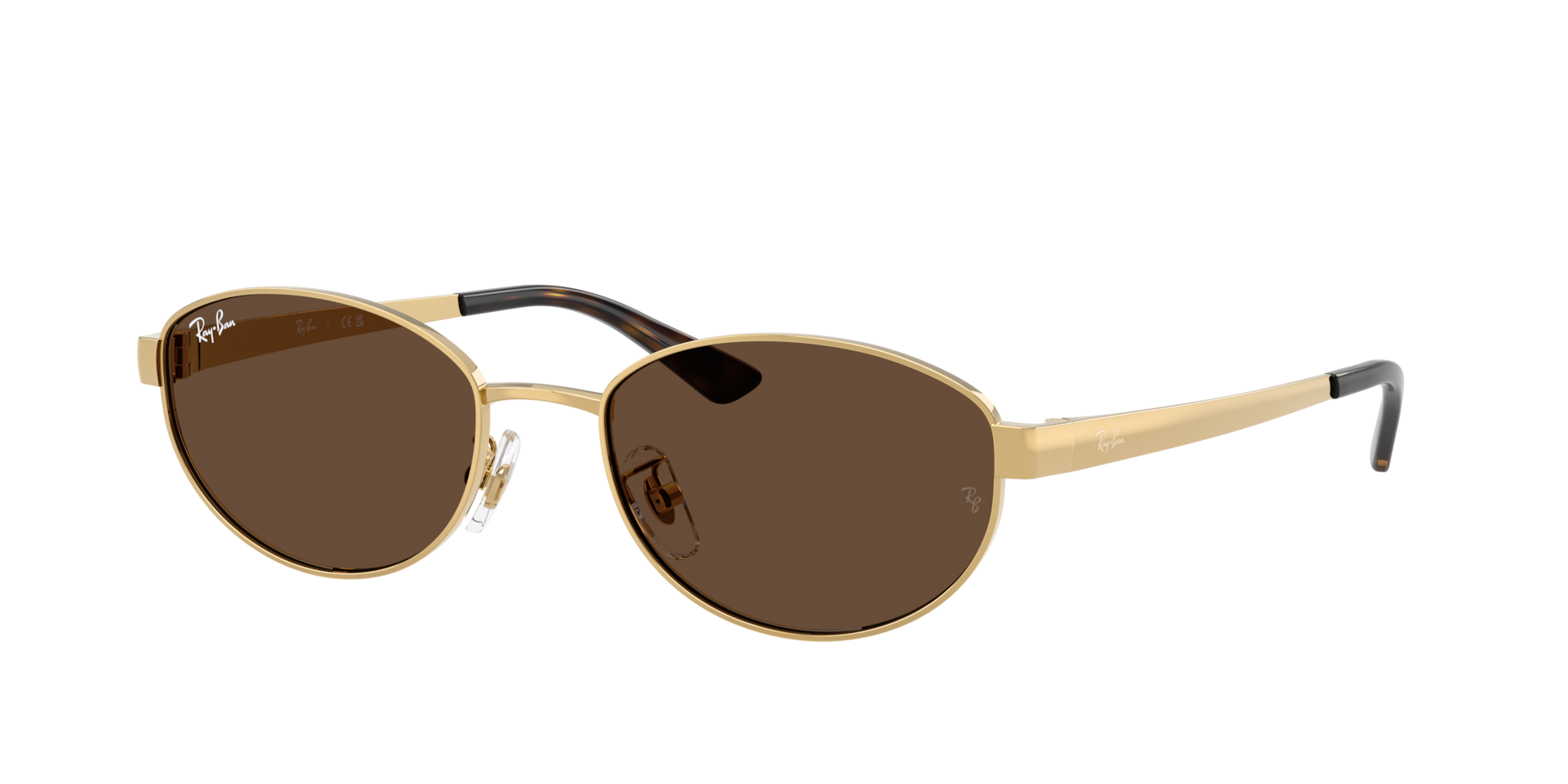 Ray-Ban RB3774D L (55 - 19) with Brown lenses and Gold frame