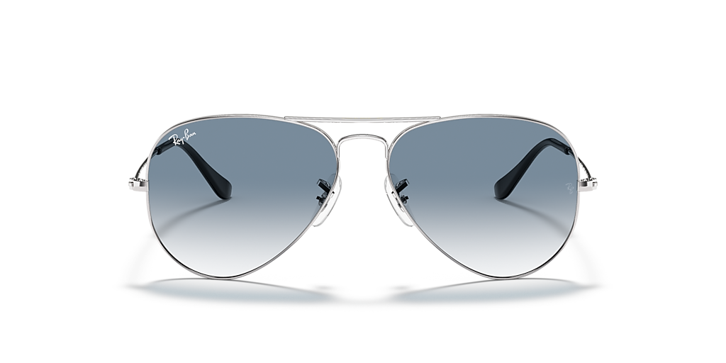 小物 Ray Ban Aviator Gradient made in Italy Ray-Ban Aviator Gradient M (55 - 14) with Blue lenses and Silver