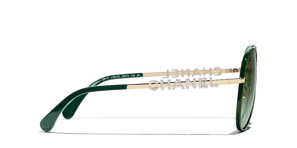 Chanel Pilot Sunglasses CH4284B L (59 - 14) with Green lenses and