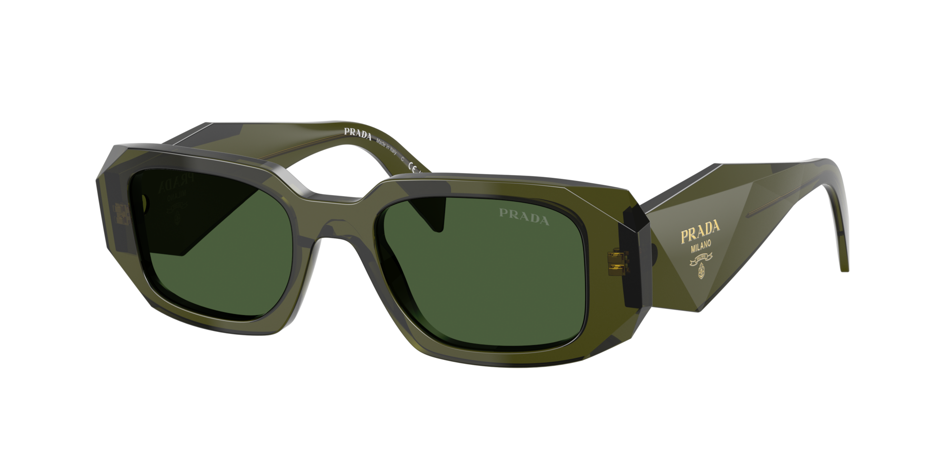 Prada PR 17WS S (49 - 20) with Green lenses and Green frame