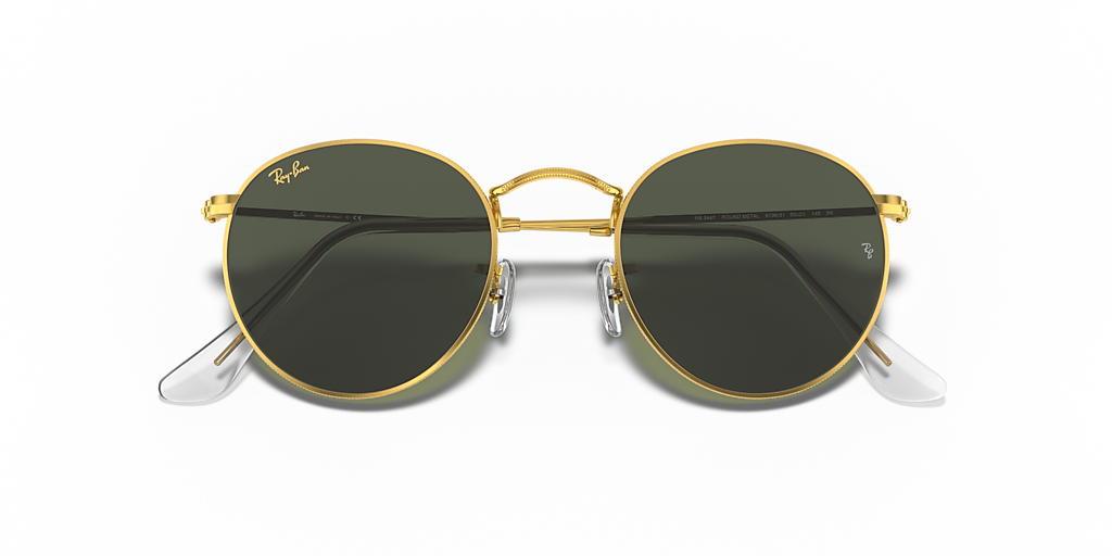 Ray-Ban Round Metal Legend Gold L (53 - 21) with Green lenses and