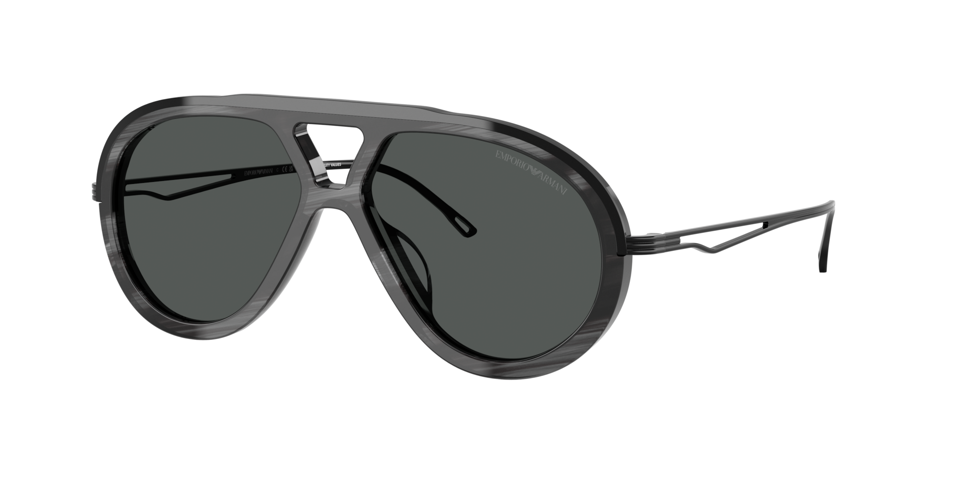 Emporio Armani Men's Grey Man Ea4242u 621187 Sunglasses Acetate Pilot Normal - Image 2