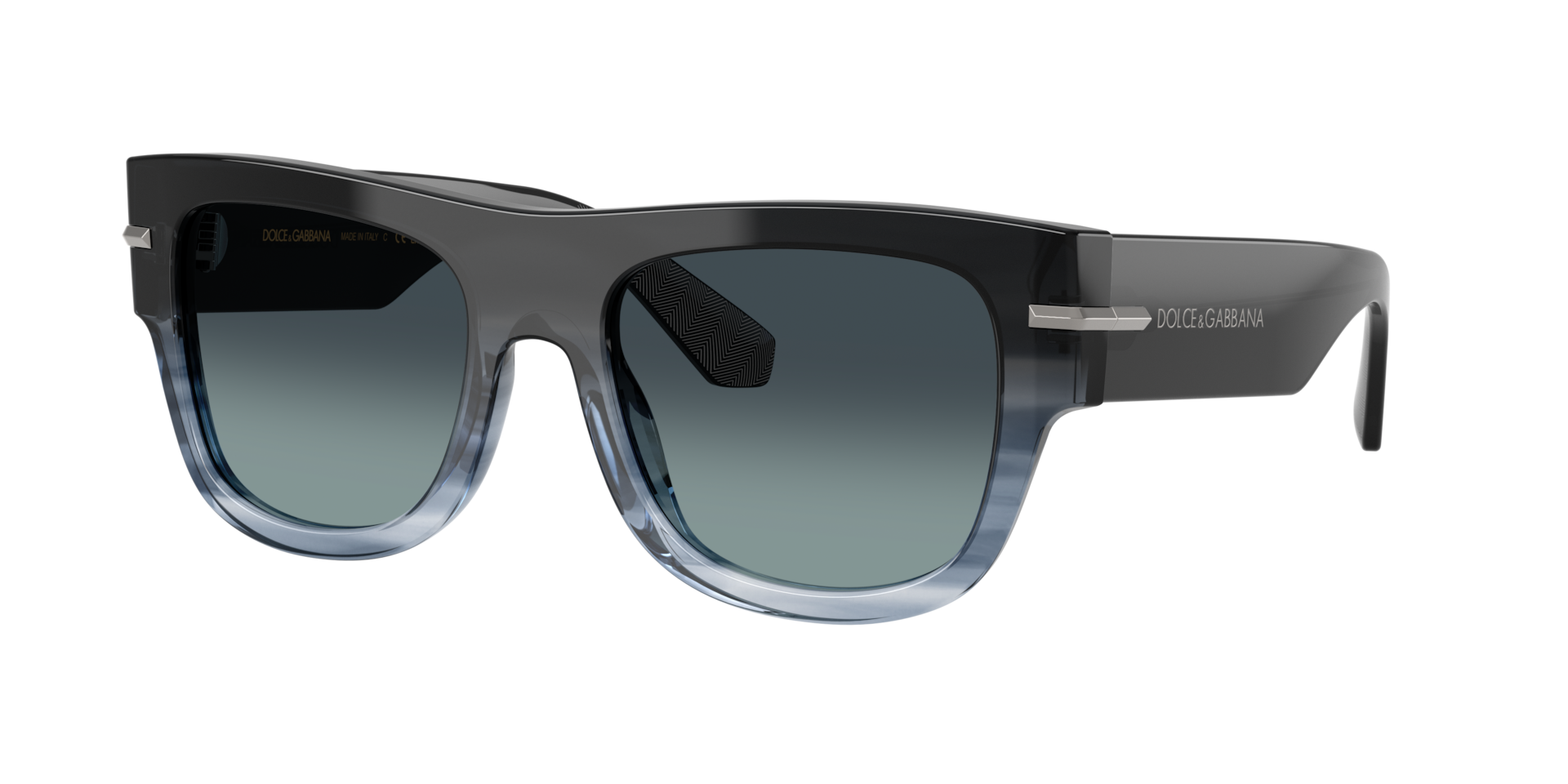 Dolce&Gabbana Mann Sunglass DG4484 - Rahmenfarbe: Verlauf Blau gestreift, Linsenfarbe: Blau Verlaufstönung