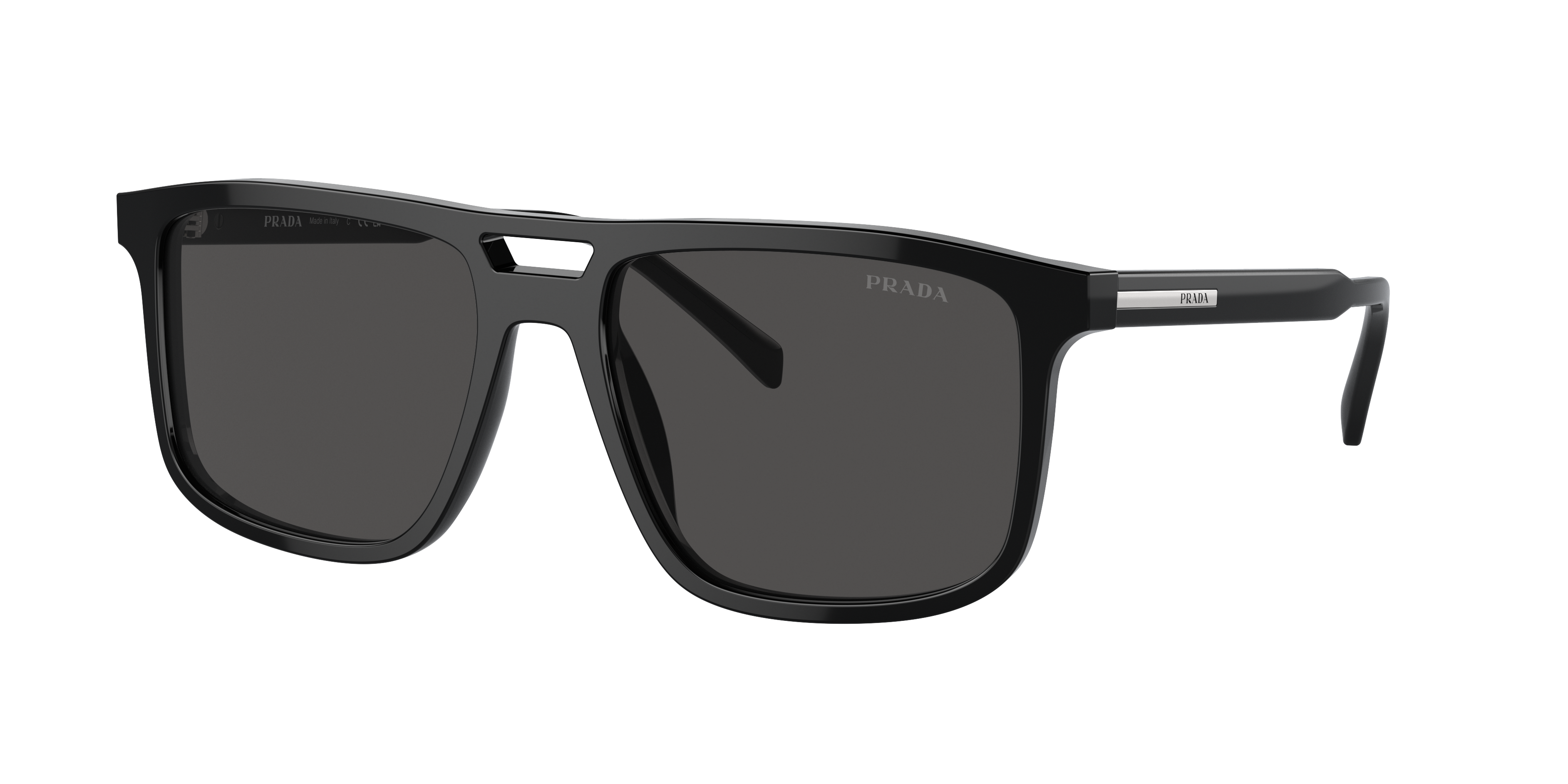 Prada PR A22S XL (58 - 18) with Grey lenses and Black frame