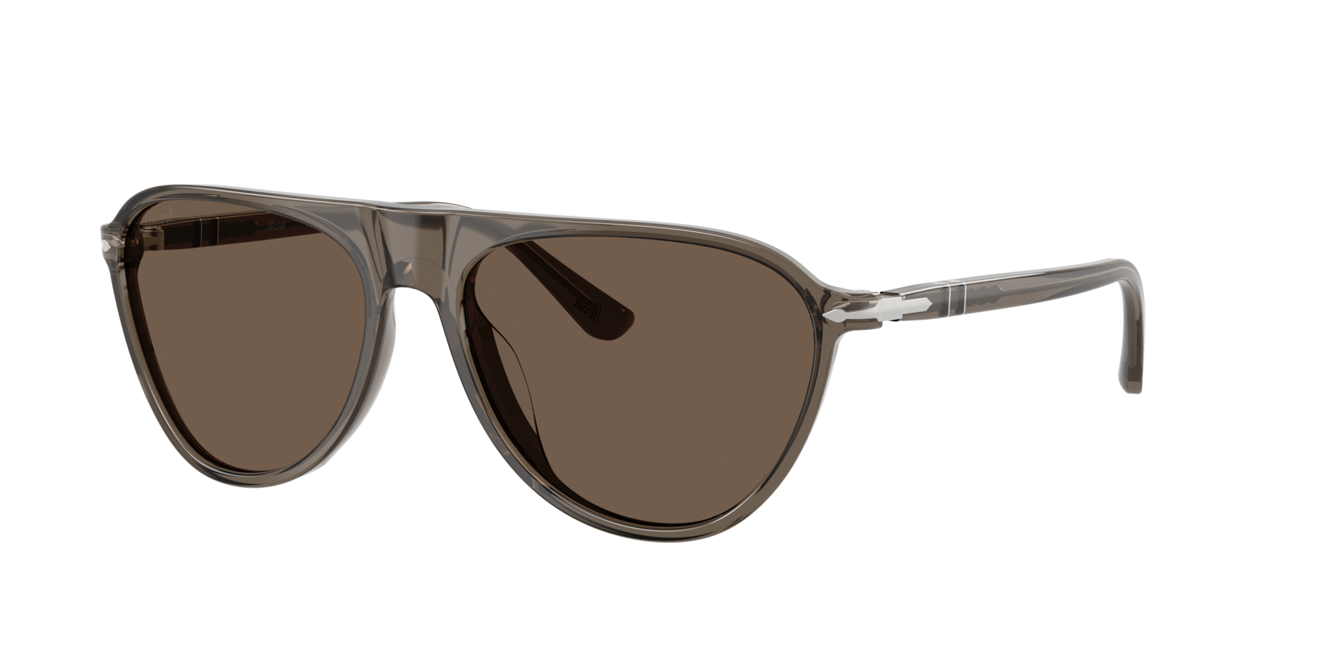 Persol Homme Sunglass PO3404S - Couleur du Monture: Smoke opaline, Couleur de Lentille: Marron foncé