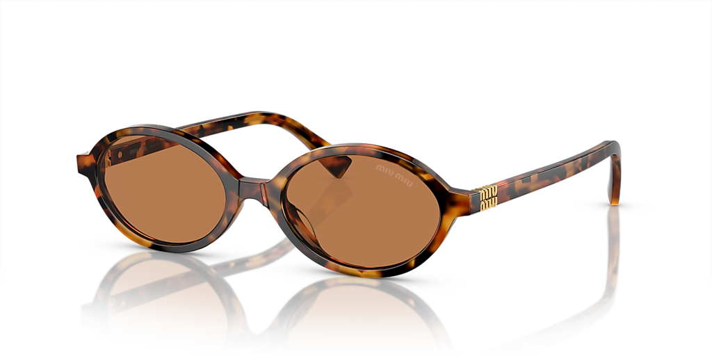 Miu Miu MU 04ZS S (50 - 18) com Lentes Marrom e Armação Tartaruga