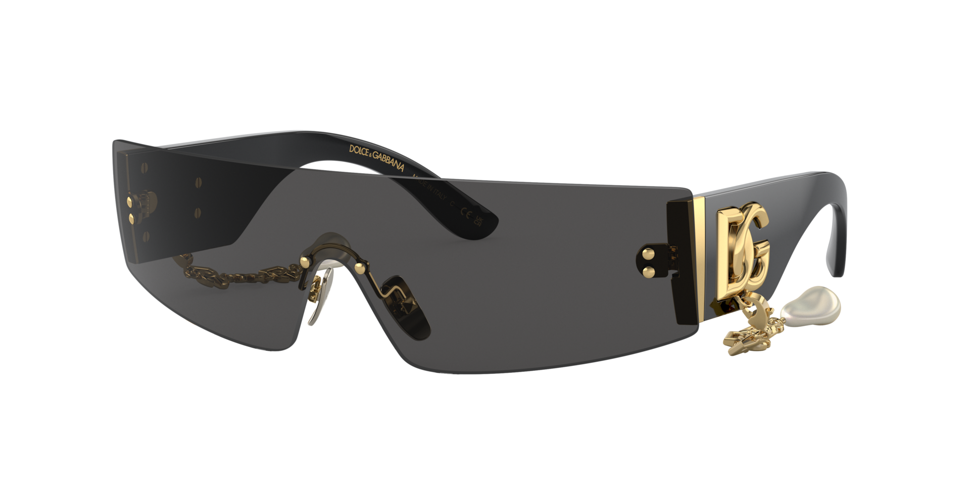 Dolce&Gabbana Frau Sunglass DG4429 - Rahmenfarbe: Schwarz, Linsenfarbe: Dunkelgrau