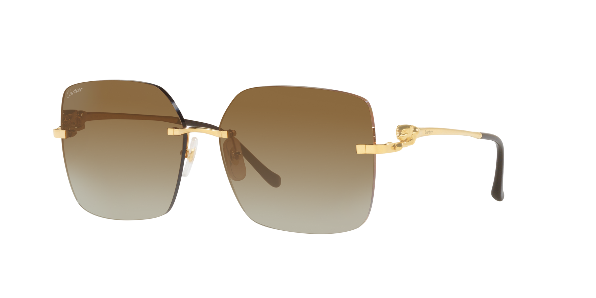 Cartier Femme Sunglass CT0359S - Couleur du Monture Or Couleur de Lentille Brun 1100 €