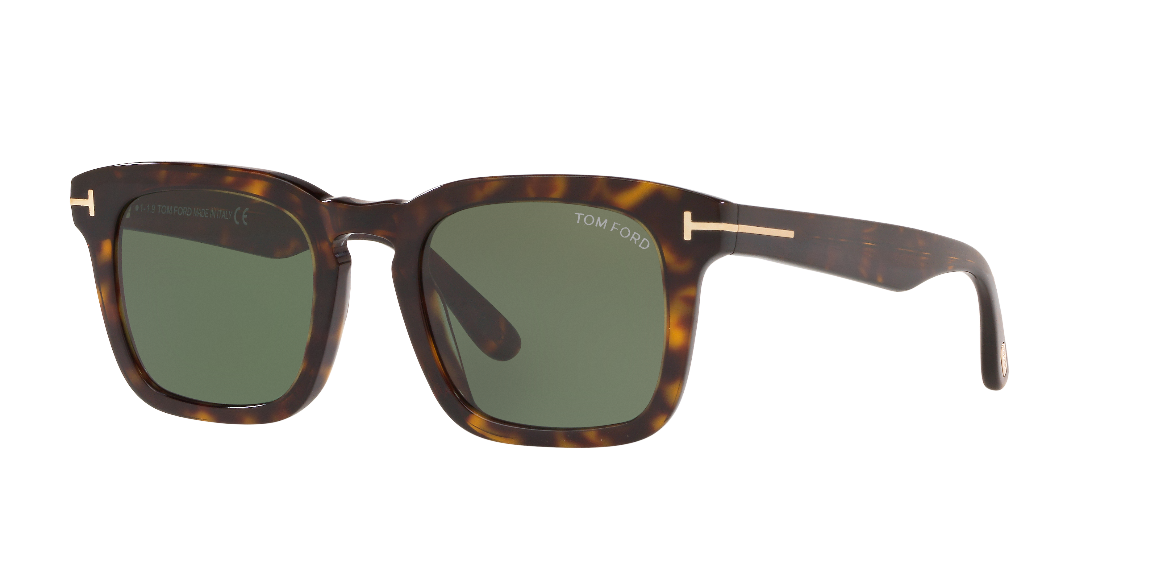 Tom Ford Man Sunglass FT0751 -  Frame color: Tortoise, Lens color: Green