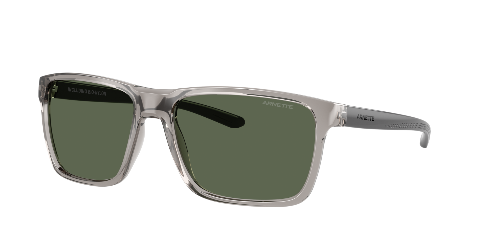 Arnette Mann Sunglass Sokatra - Rahmenfarbe: Grau transparent, Linsenfarbe: Dunkelgrün