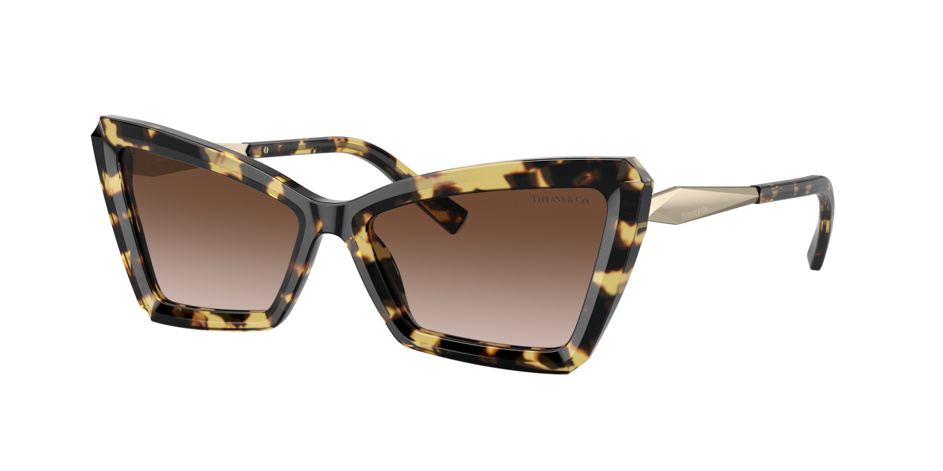 Tiffany & Co. Woman Sunglass TF4203 - Frame color: Yellow Havana, Lens color: Brown Gradient
