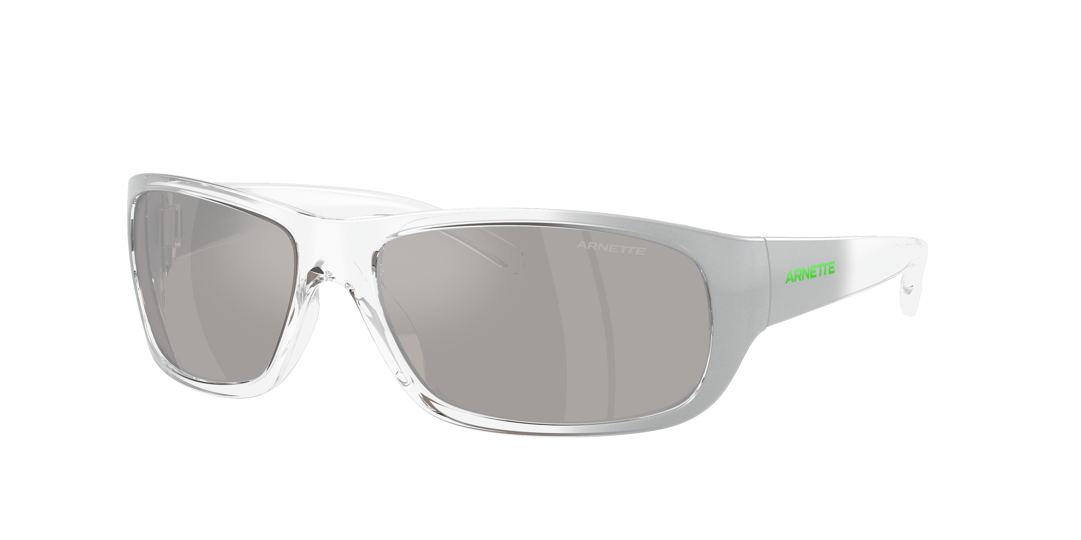 Arnette Man Sunglass Uka-Uka -  Frame color: Grey/Silver, Lens color: Light Grey Mirror Silver 80