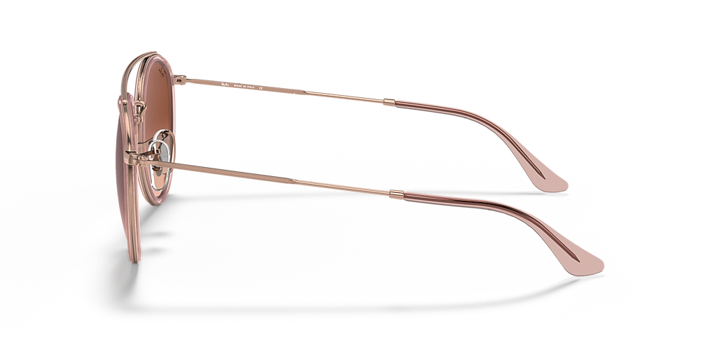 Ray-Ban Round Double Bridge M (51 - 22) with Brown lenses  display picture 3