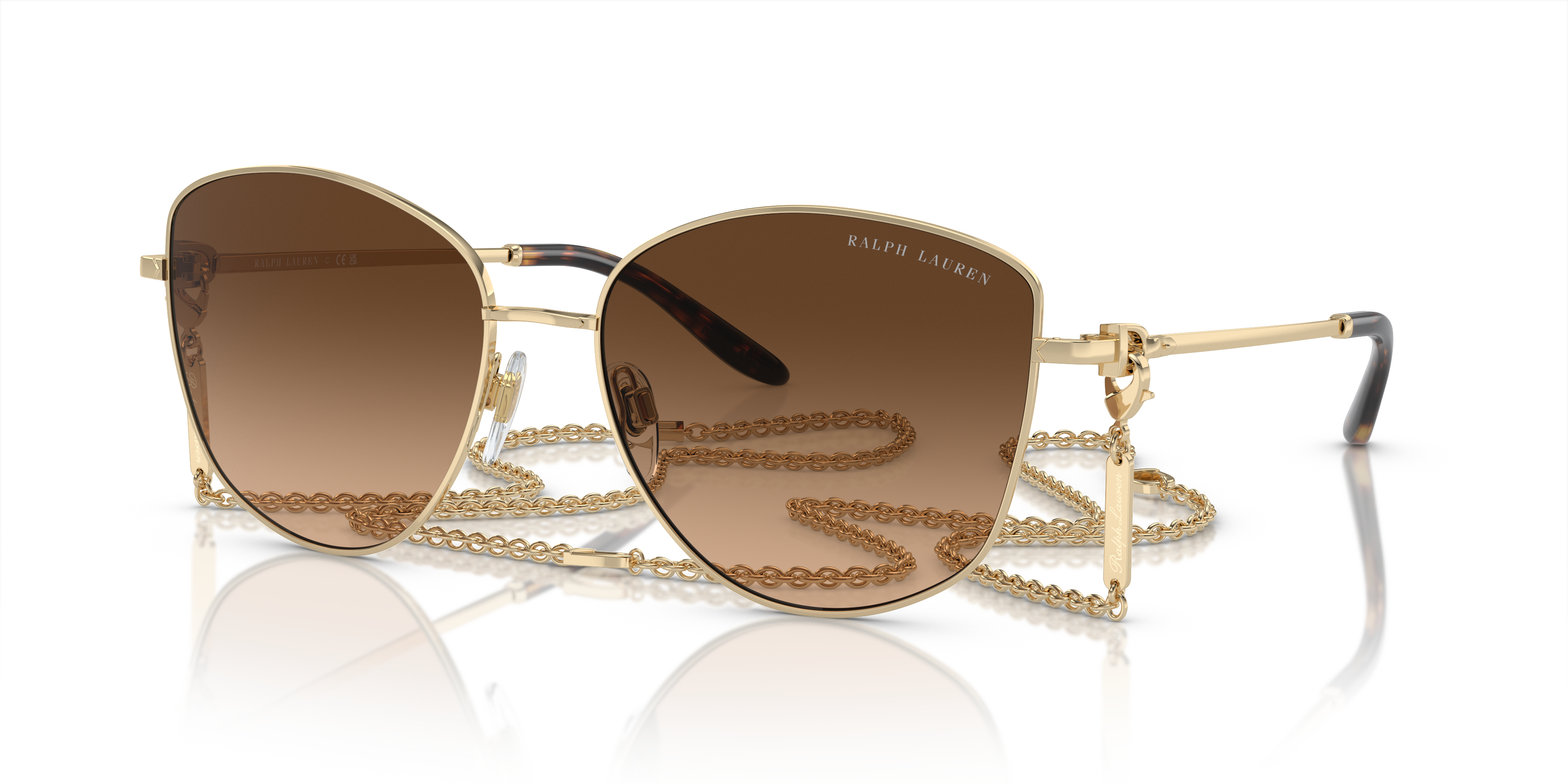 Ralph Lauren The Vivienne XL (59 - 17) with Brown lenses and Gold