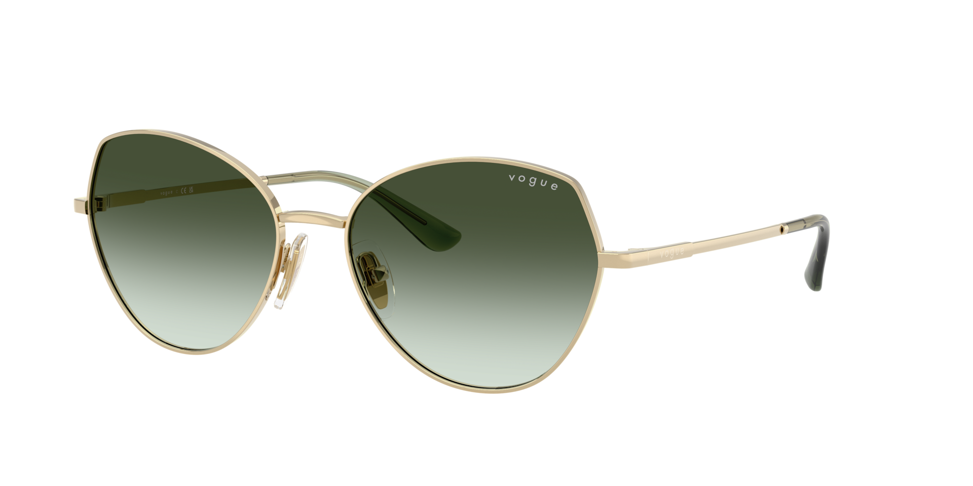 Vogue Eyewear Gold Vo4330s 848/8E Woman Sunglasses Metal Geometric Normal Shaded - Image 2
