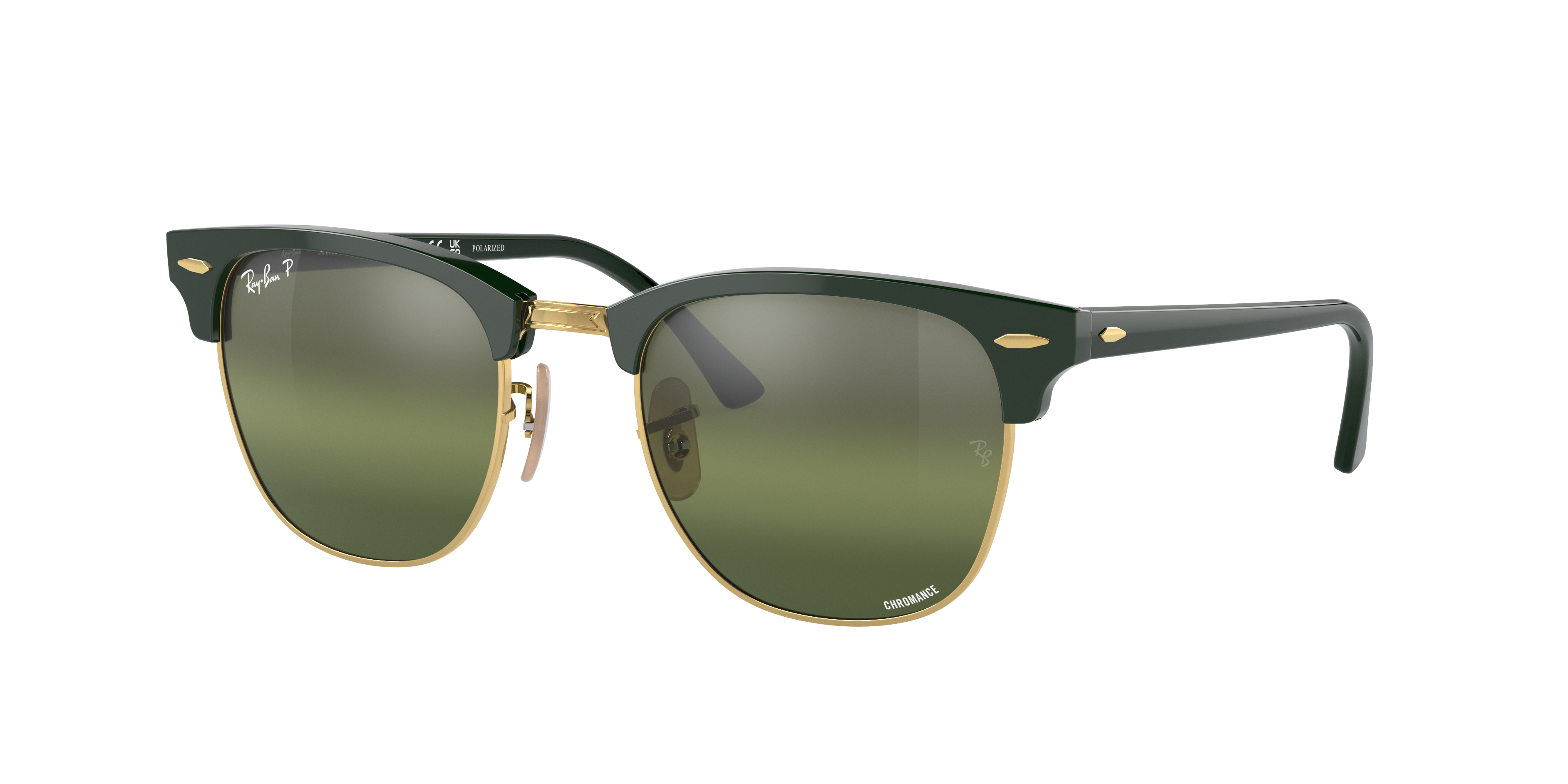 Ray-Ban Clubmaster Polarized+ Lenses L (51 - 21) with Green lenses