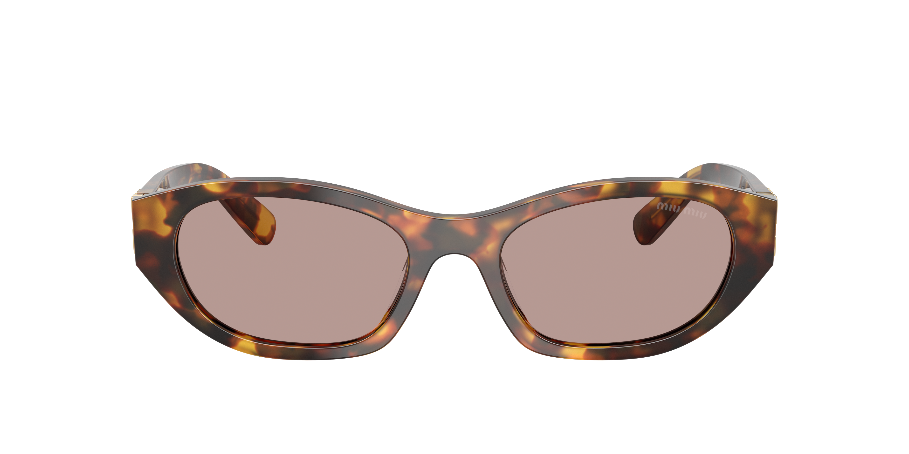 Miu Miu MU A03S L (53 - 19) com Lentes Violeta e Armação Tartaruga