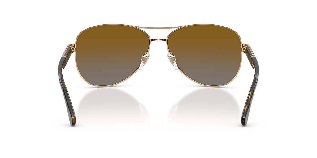 Burberry BE3080 L (59 - 14) with Brown lenses and Gold frame  display picture 1