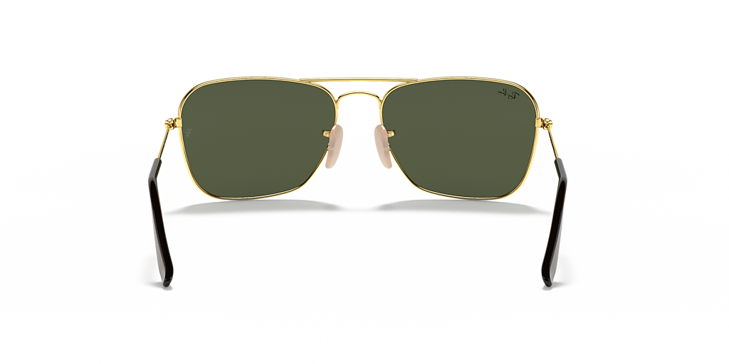 Ray-Ban Caravan XL (58 - 15) with Green lenses and Gold frame