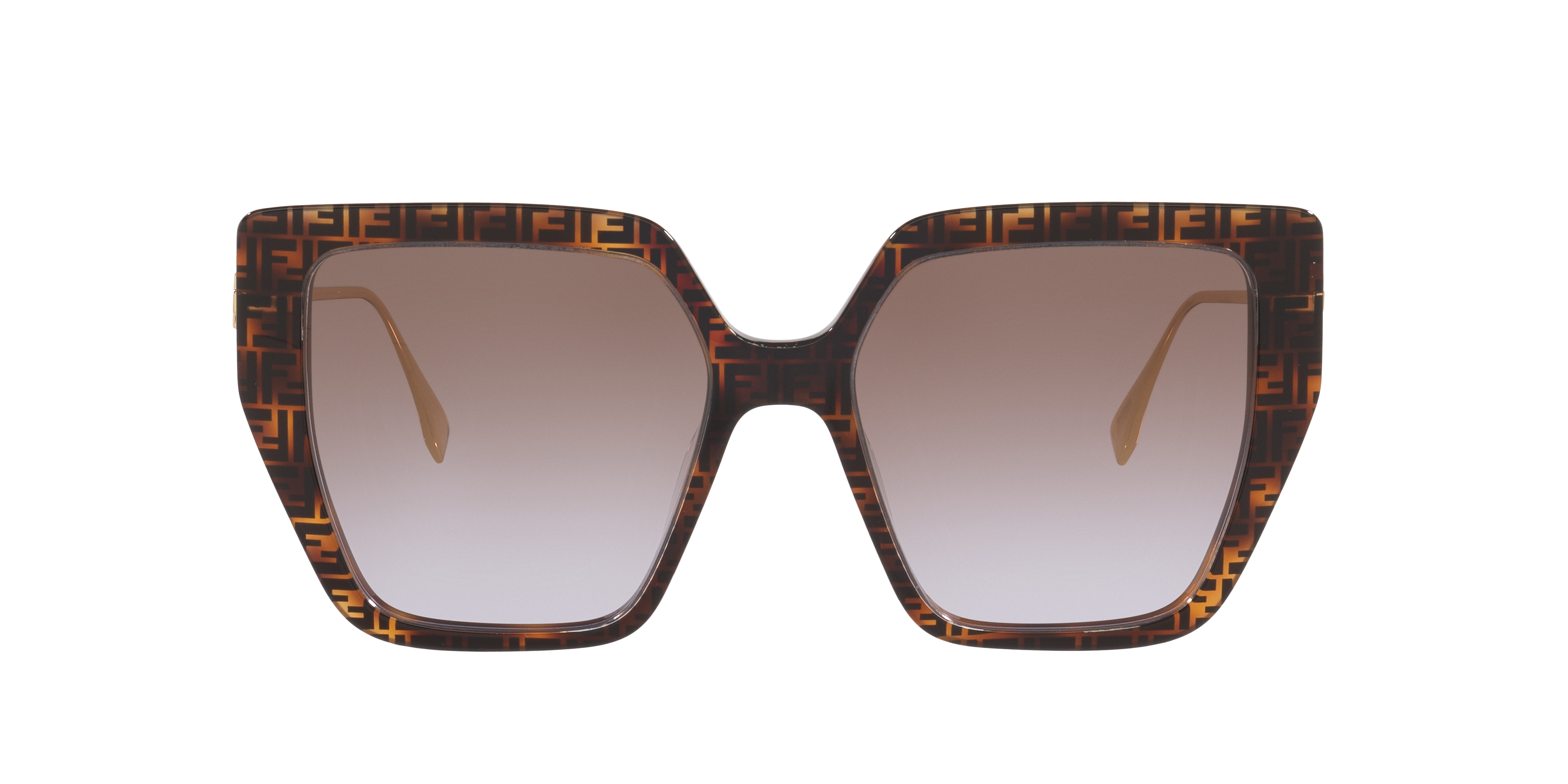 Fendi FE40012U XXS (54 - 18) with Brown lenses and Tortoise frame