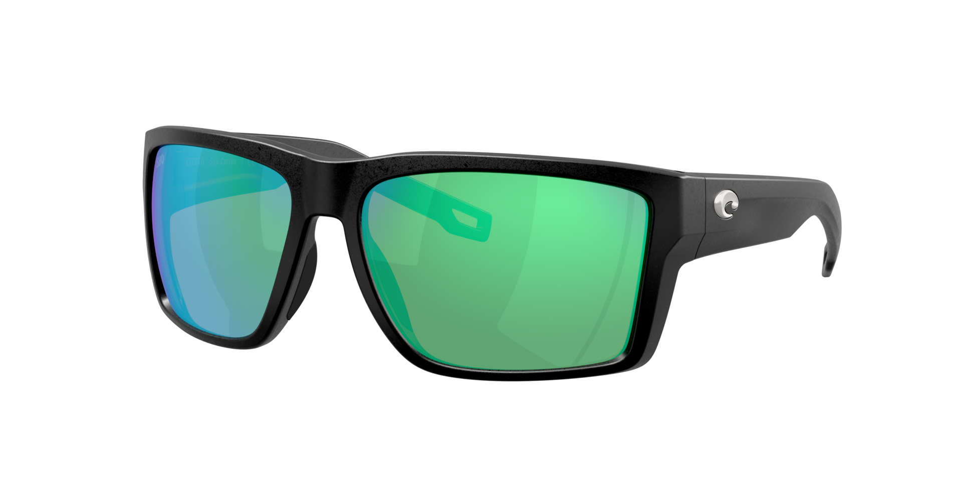 Costa Del Mar Hybrid San Carlos Men's Netplus Black Frame Green Mirror 580G Polarized Lens Sunglasses 06S9138-91380361