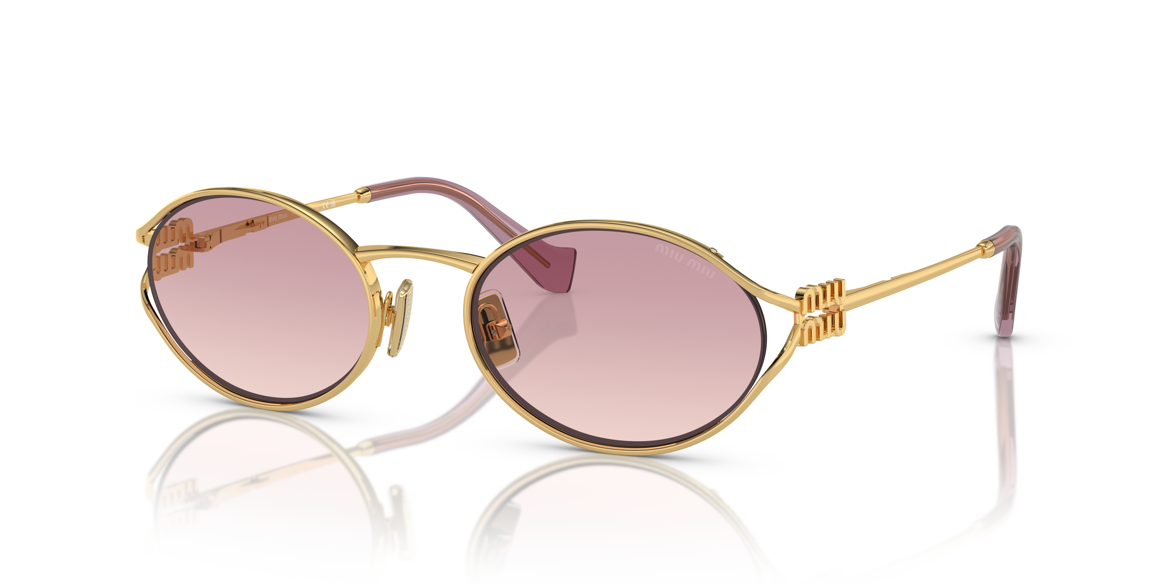Miu Miu MU 52YS L (54 - 21) with Brown lenses and Gold frame
