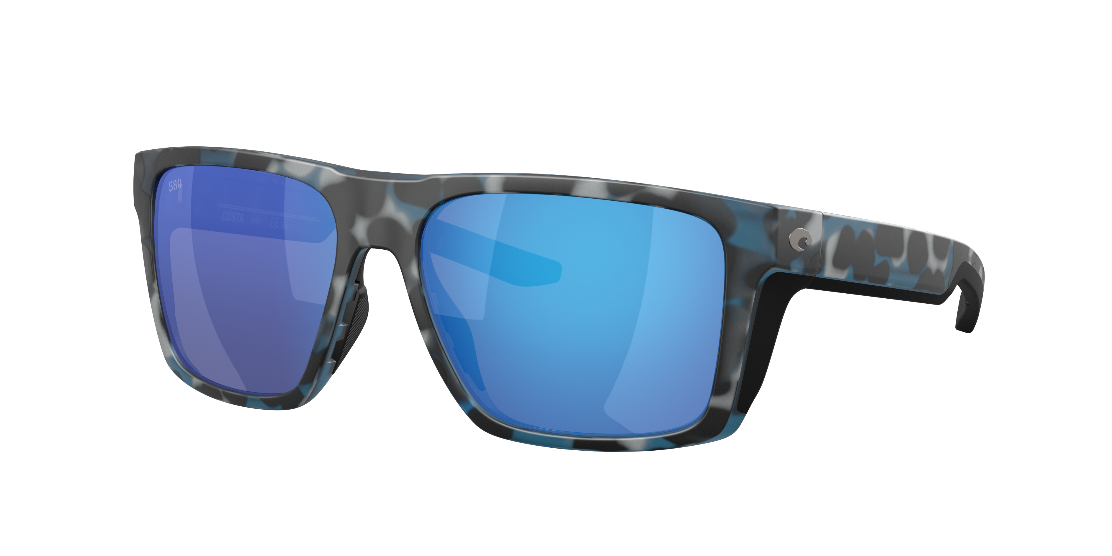 Costa Man Sunglass Lido -  Frame color: Deep Water Camo, Lens color: Blue Mirror