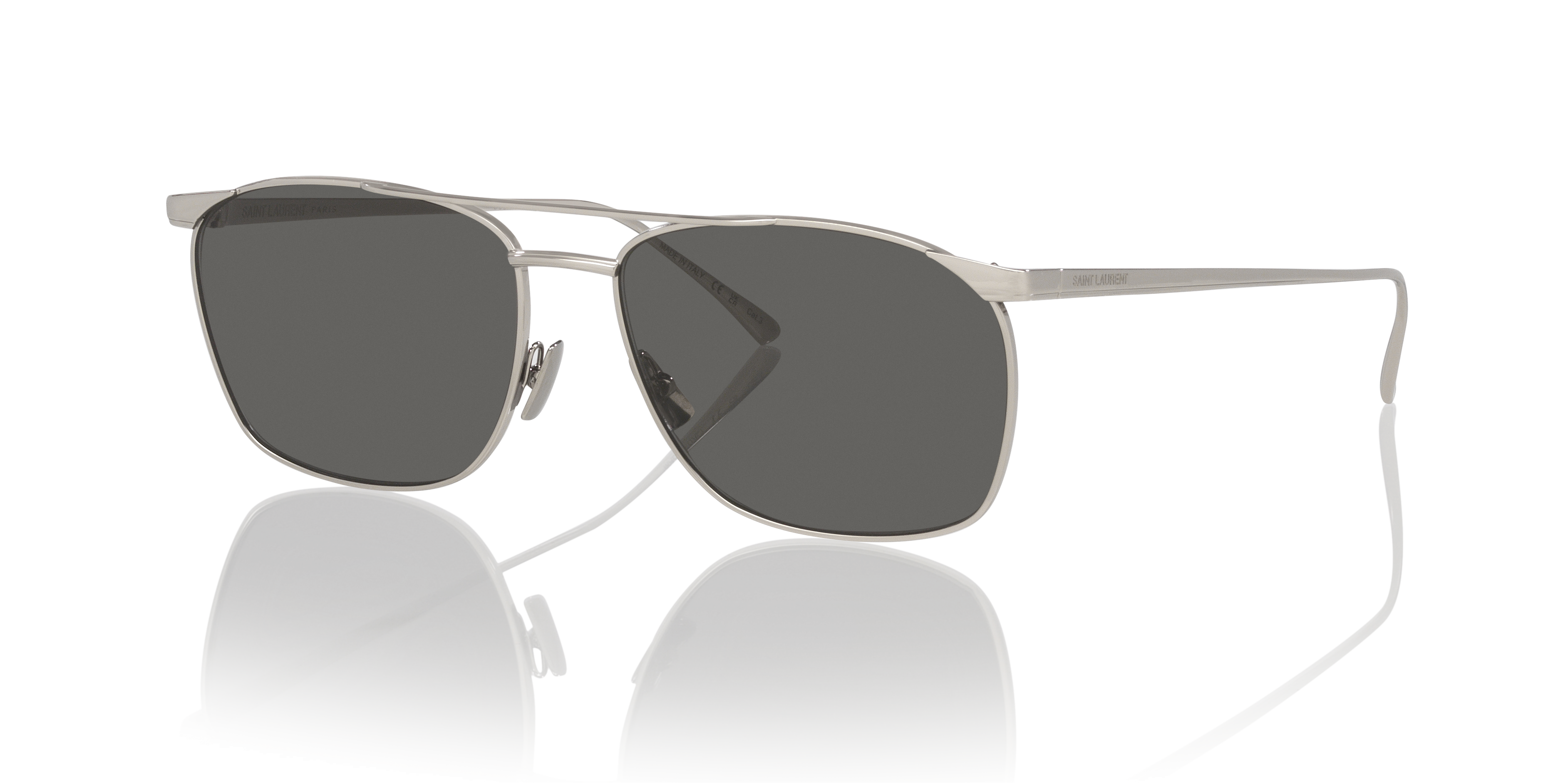 Saint Laurent SL 796 M (57 - 15) with Grey lenses and Silver frame