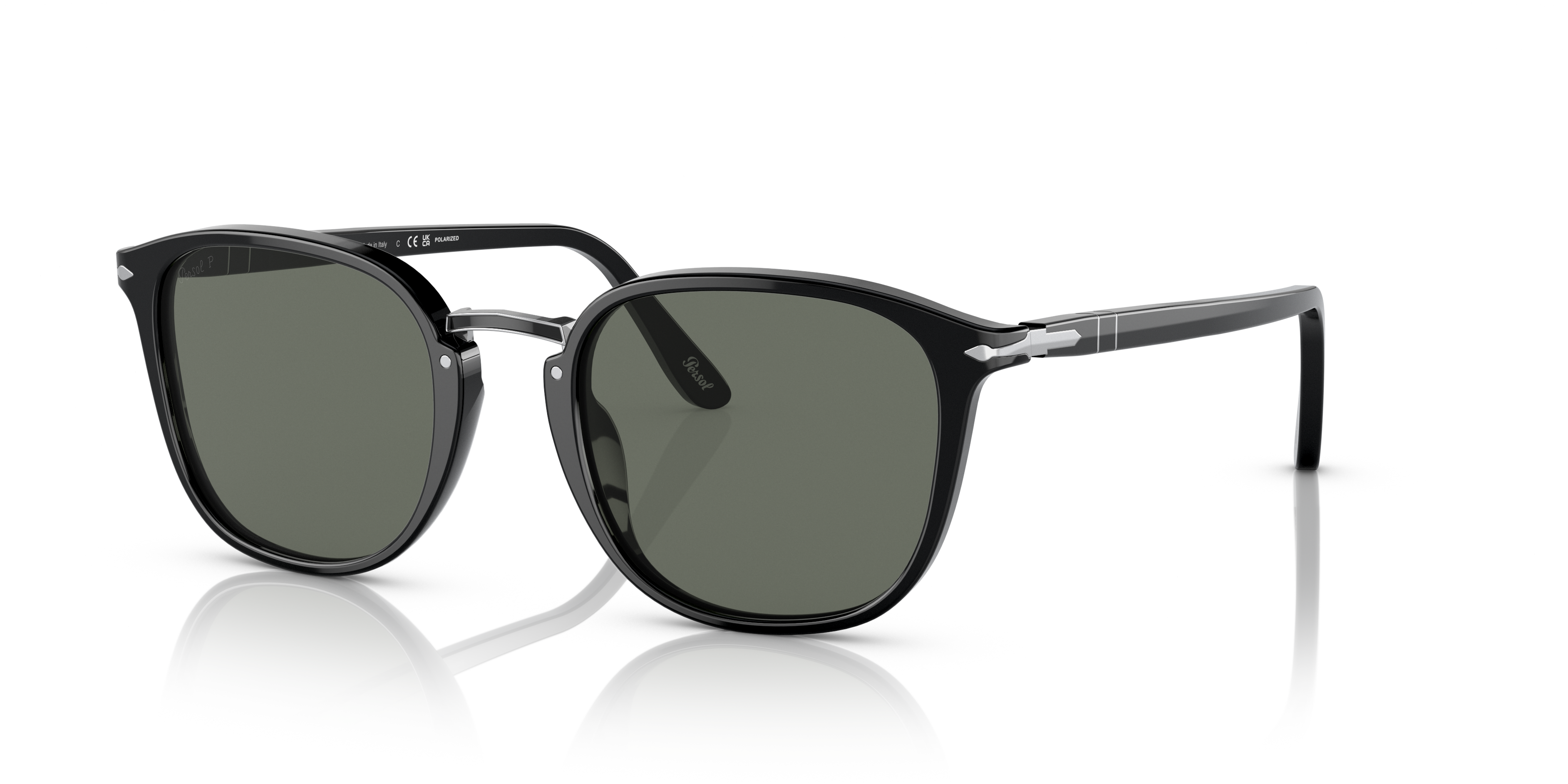 Persol PO3186S L (53 - 21) with Green lenses and Black frame