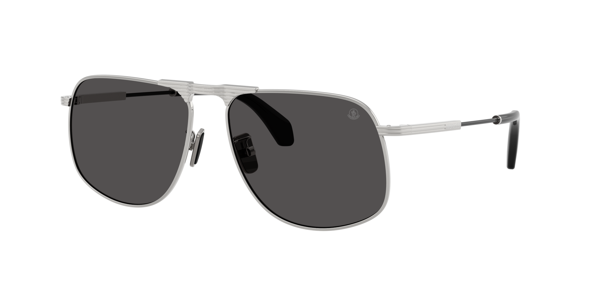 Moncler Unisex Silver/Grey Me4014 Vitessa 102387 Sunglasses Steel Pilot Normal - Image 2