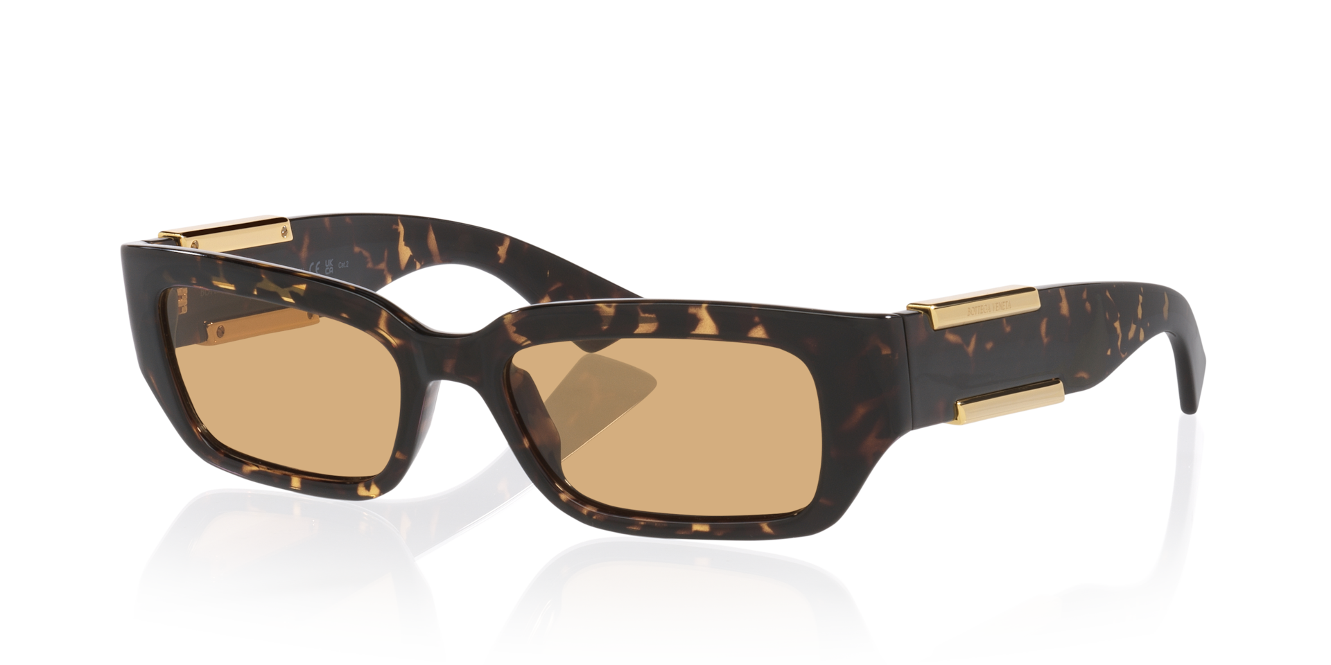 Bottega Veneta BV1406S M (53 - 18) with Yellow lenses and Tortoise