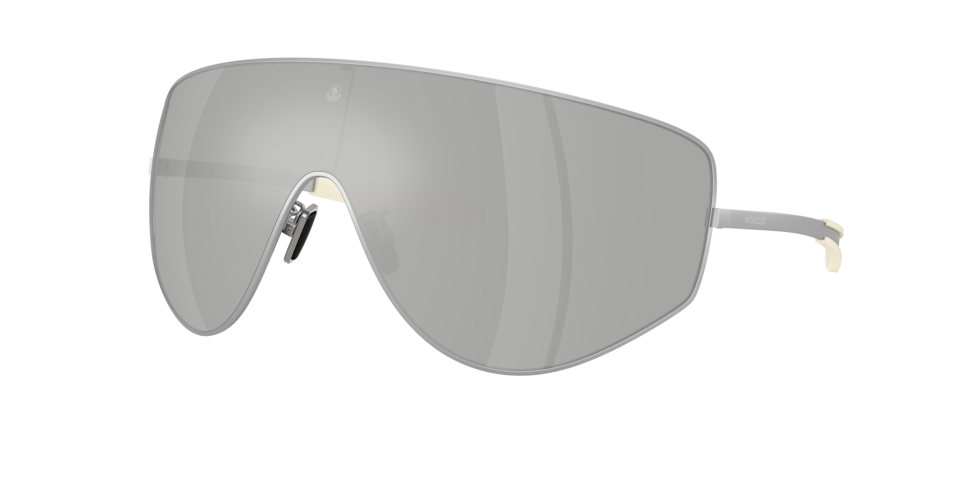 Moncler Unisex Sunglass ME4011T TANIUM Frame color Matte Silver Lens color Mirror Silver