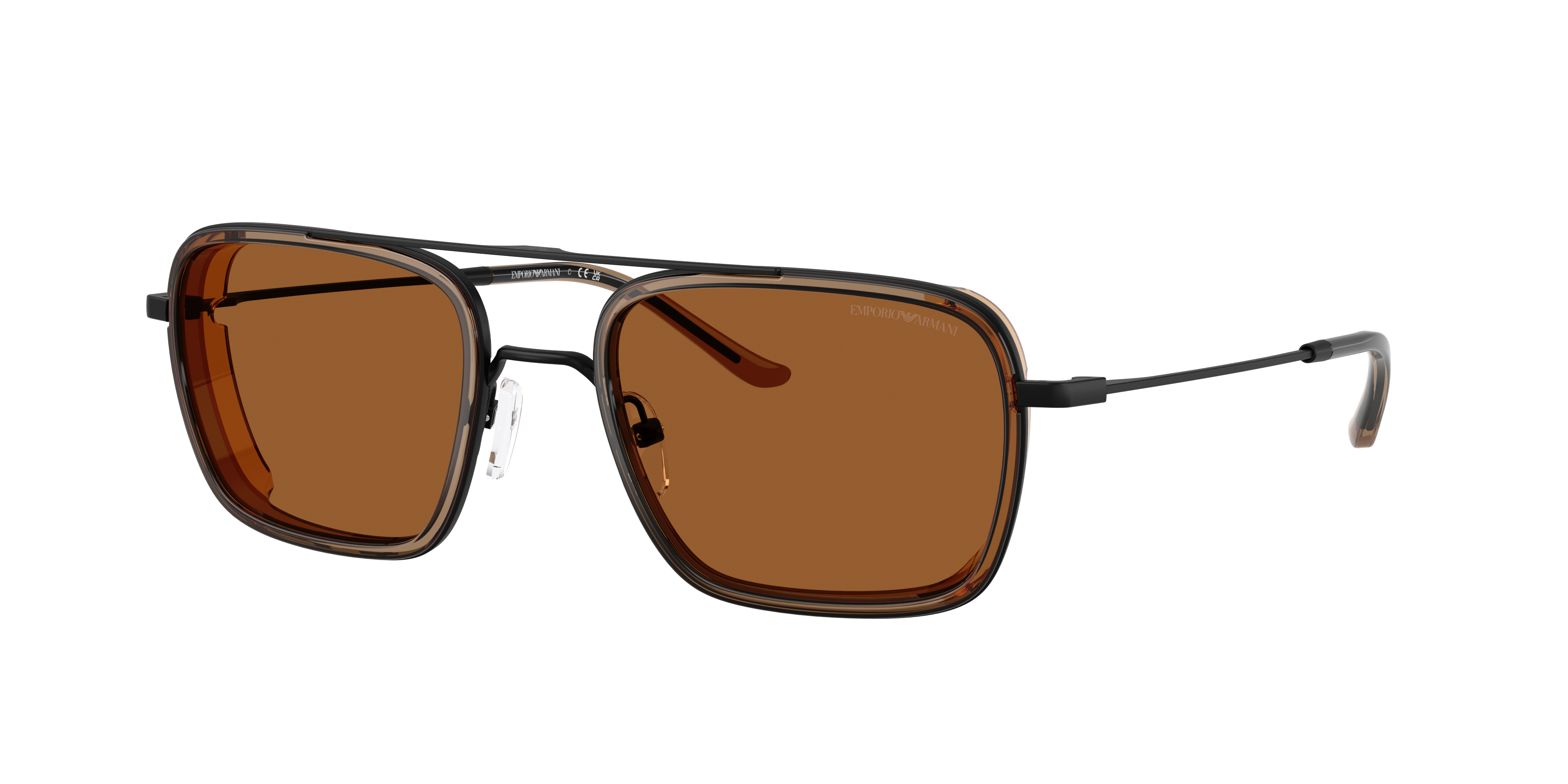 Emporio Armani EA2162 XL (54 - 21) with Brown lenses and Black