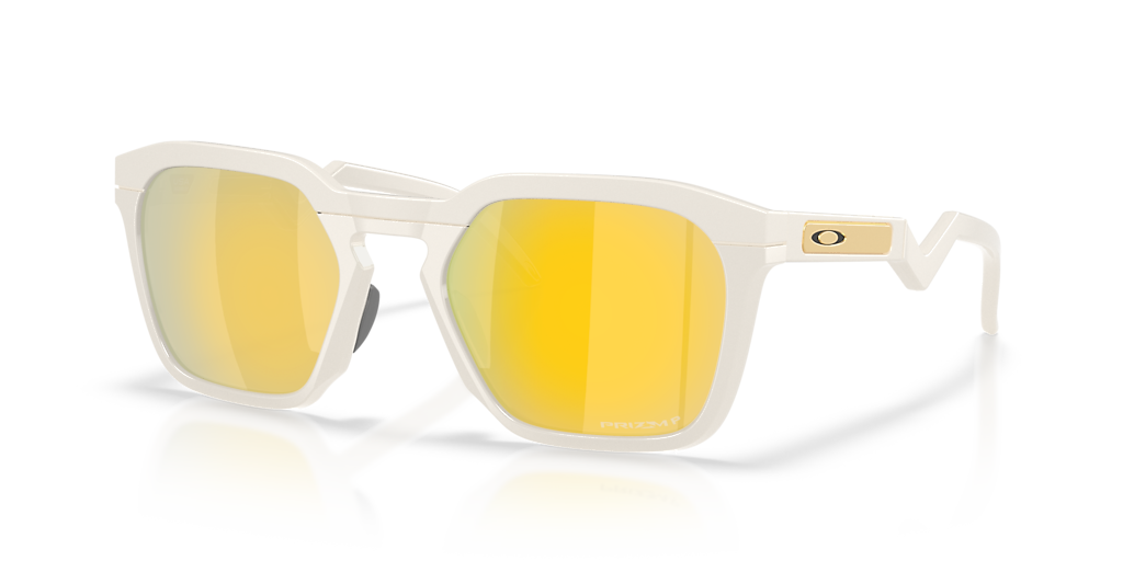 Oakley HSTN SQ L (54 - 21) with Gold lenses and White frame