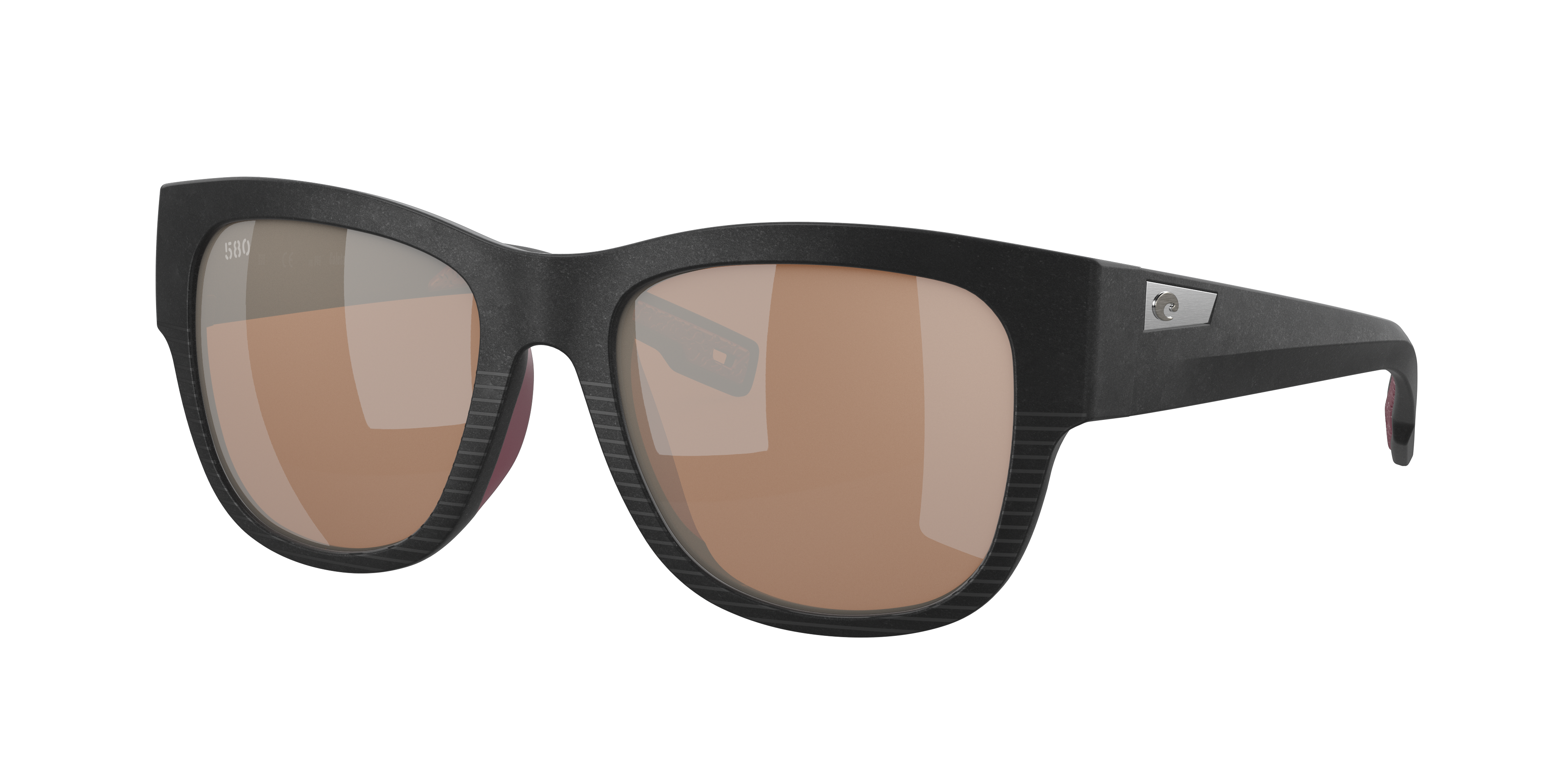 Costa Woman Sunglass Caleta -  Frame color: Net Black, Lens color: Copper Silver Mirror