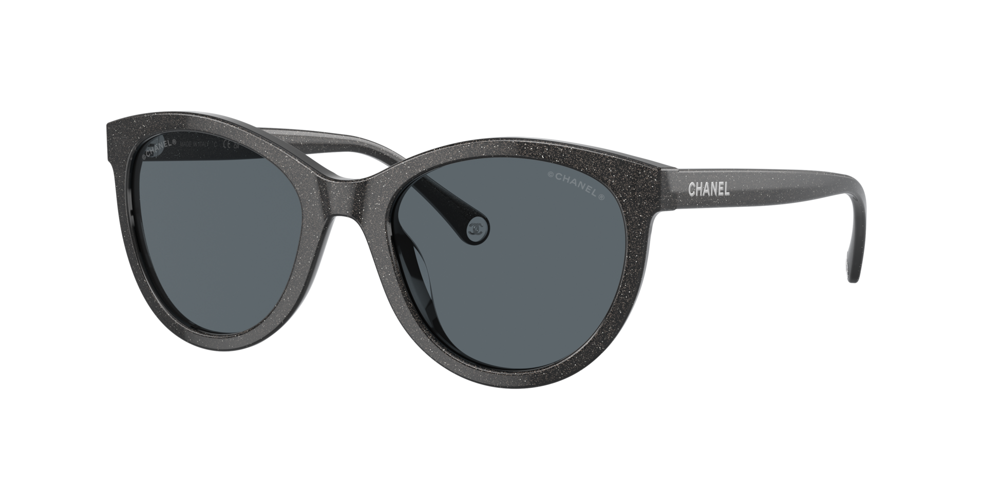 Chanel Femme Sunglass Pantos Sunglasses CH5523U - Couleur du Monture Noir Couleur de Lentille Bleu 360 €
