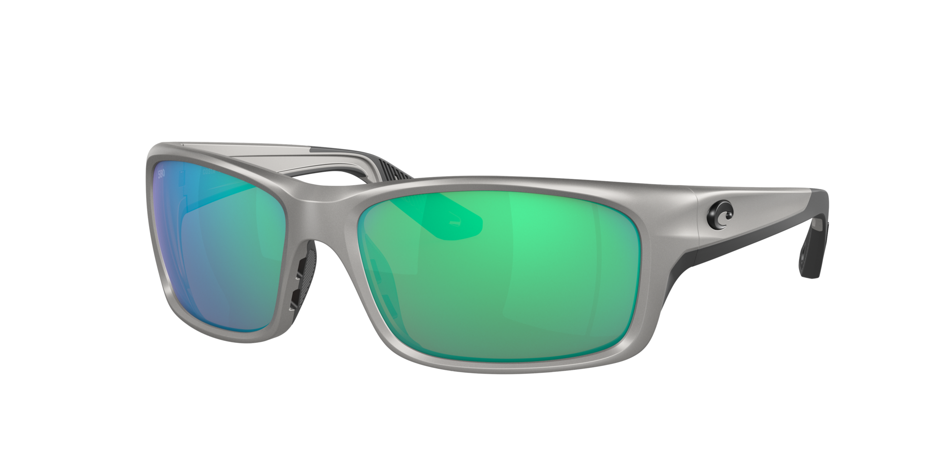 Costa Man Sunglass Jose PRO - Frame color: Metallic Silver, Lens color: Green Mirror