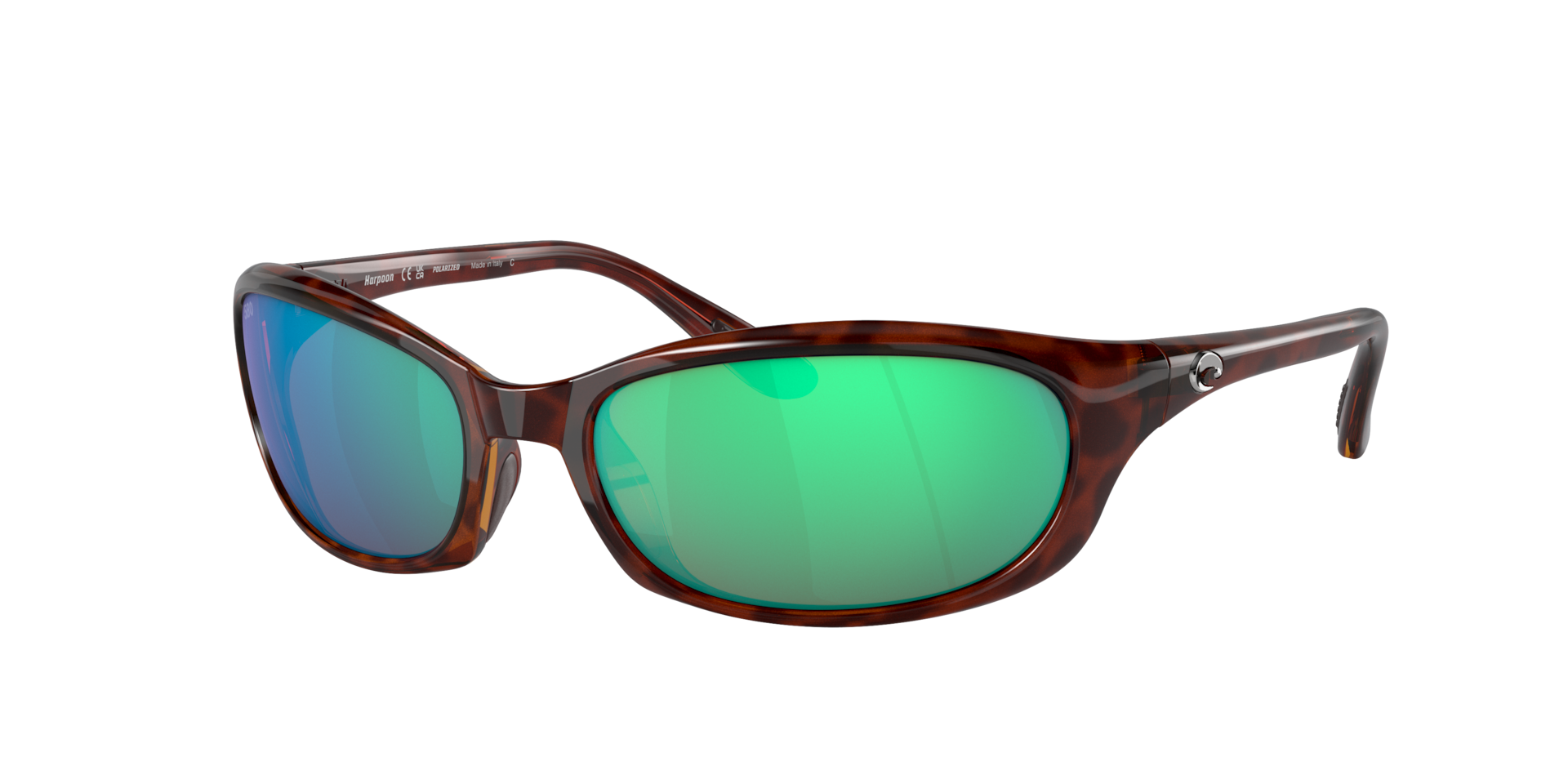 COSTA Man Sunglasses Harpoon  -  Frame color: Tortoise, Lens color: Green Mirror