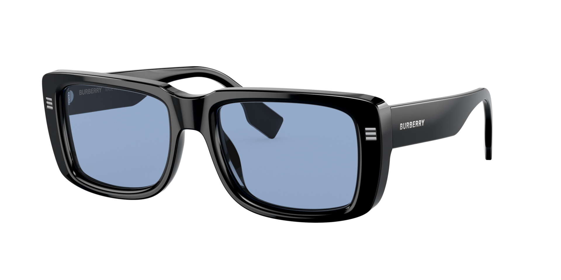 Burberry Homme Sunglass Jarvis - Couleur du Monture Noir Couleur de Lentille Bleu clair 111 €