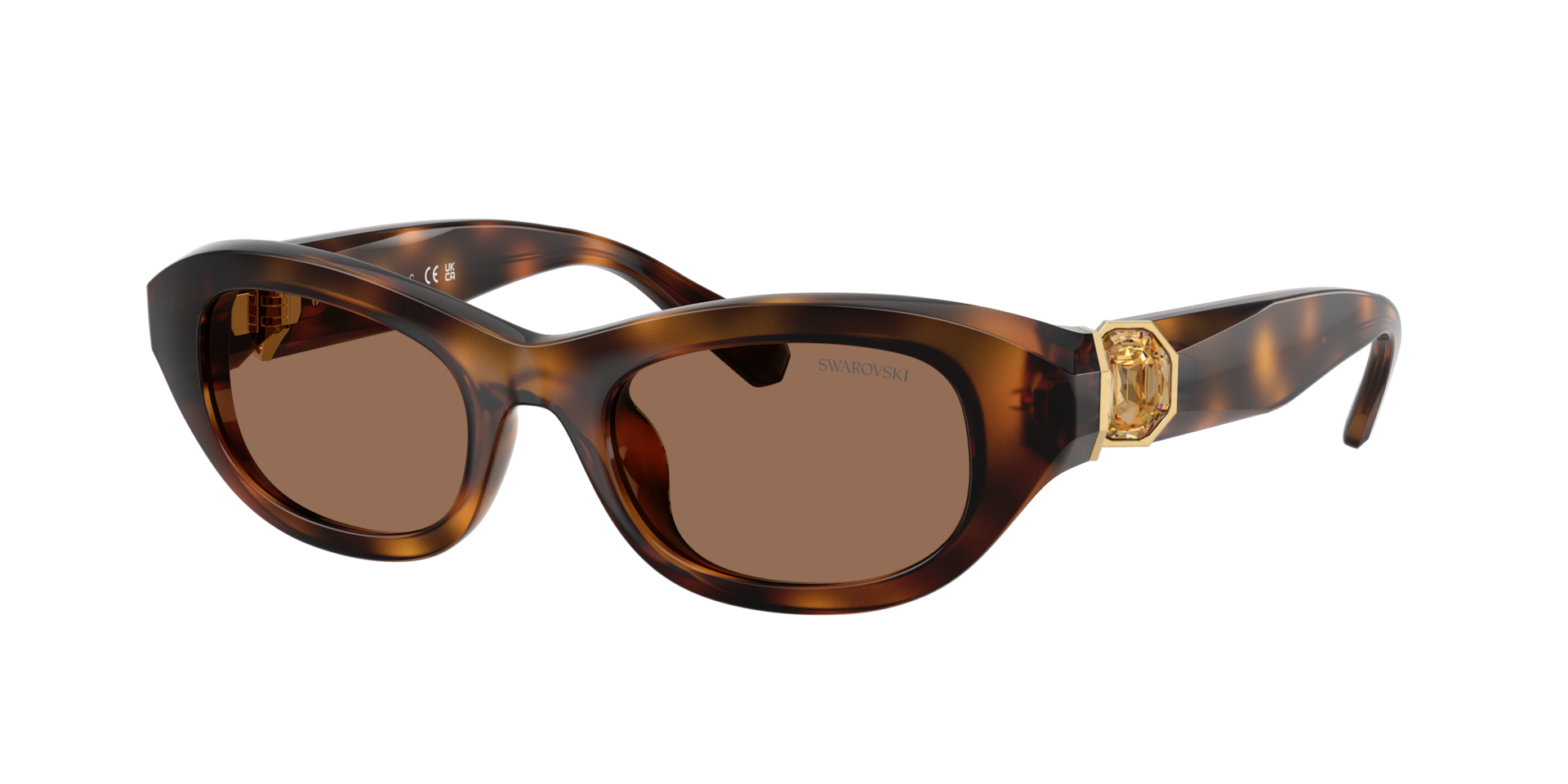Swarovski SK6036U XS (50 - 20) with Brown lenses and Tortoise