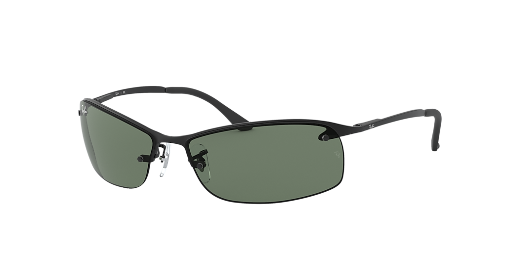 リピート Ray-Ban RB3183 M (63 - 15) with Green lenses and Black frame