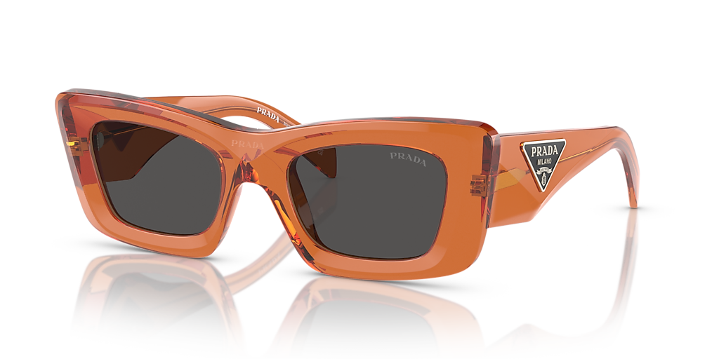 Prada PR 13ZS M (50 - 21) with Grey lenses and Orange frame