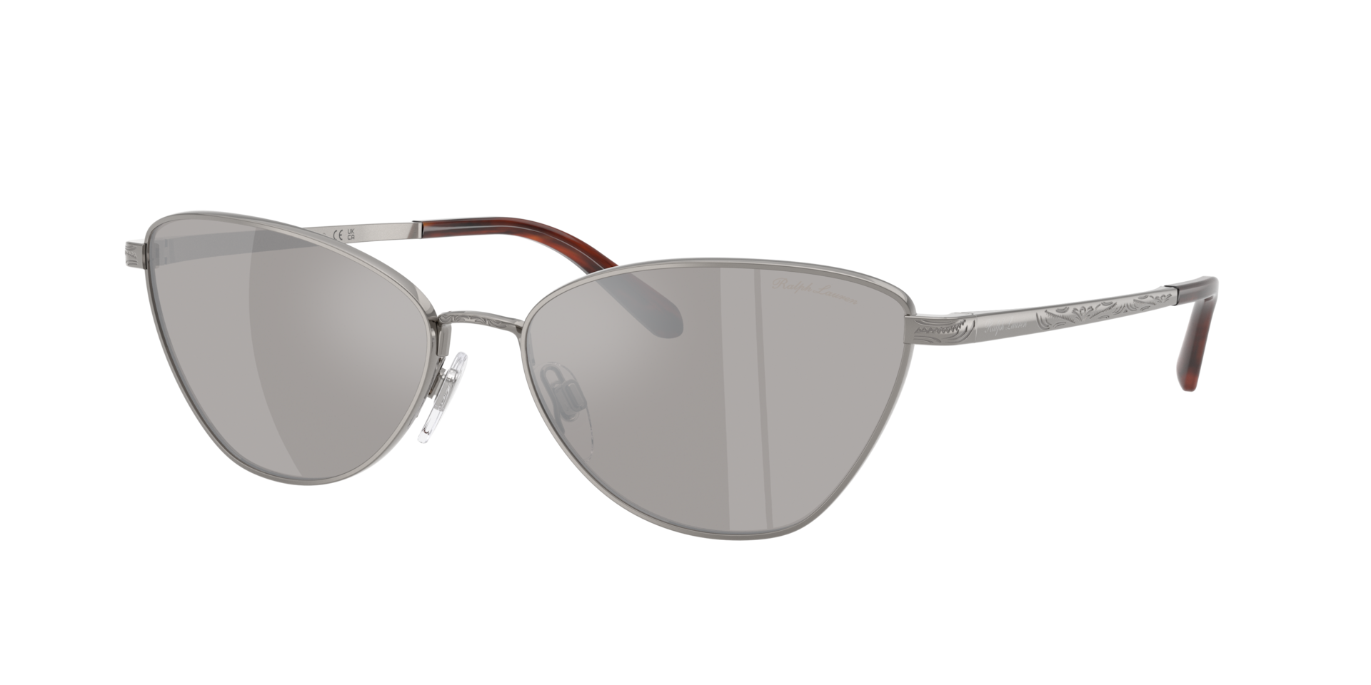 Ralph Lauren Woman Sunglass RL7093 -  Frame color: Shiny Gunmetal, Lens color: Light Gray Mirror Silver